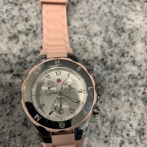 Michele Tahitian Jelly Bean watch - Pink/Silver